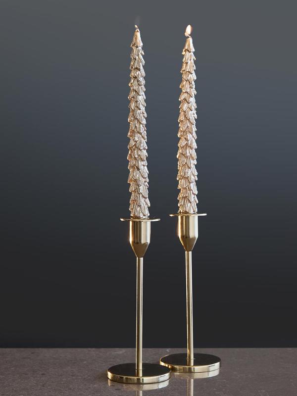 Набор из двух свечей го цвета из коллекции new year essential, 25 см