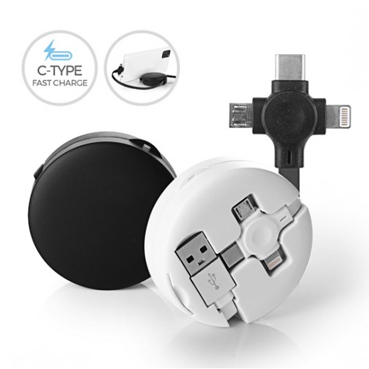 Набор подарочный Solution Prestige Trio ( внешний аккумулятор «Universal», беспроводная колонка с часами, кабель многофункциональный)