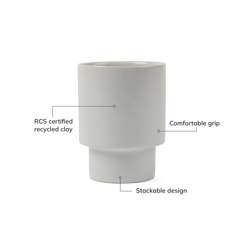 Стакан VINGA Nagano pure из керамики RCS, 300 мл