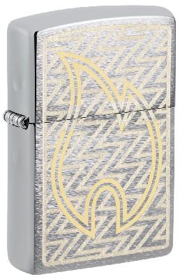 Зажигалка ZIPPO с покрытием Brushed Chrome, латунь, 38x13x57 мм