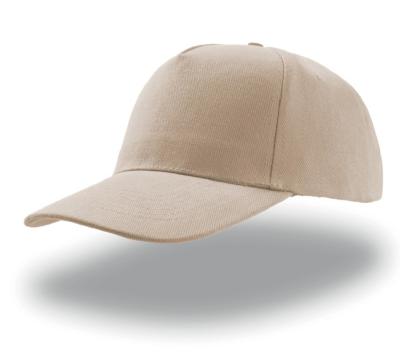 Бейсболка "LIBERTY FIVE", 5 клиньев,  застежка на липучке, бежевый, 100% хлопок, плотность 250 г/м2