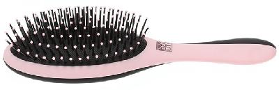 Щетка Dewal Beauty серия "Дуэт" с нейлоновым штифтом, овальная,  с черным