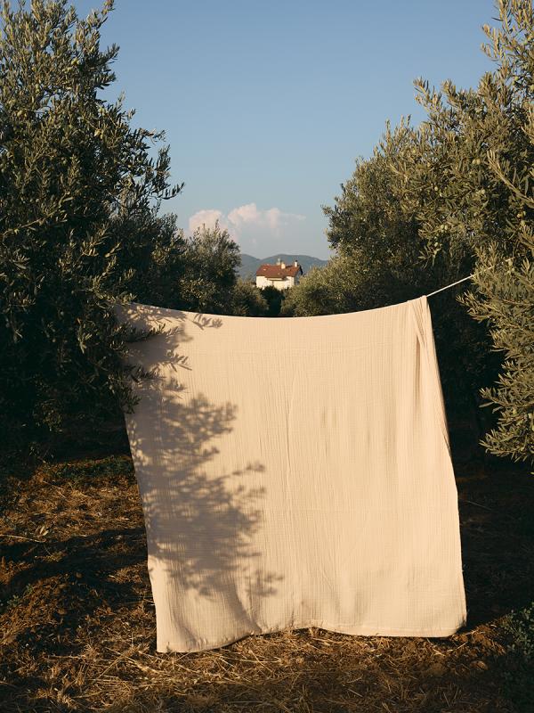 Покрывало двухстороннее из многослойного муслина  из коллекции essential, 230x250 см