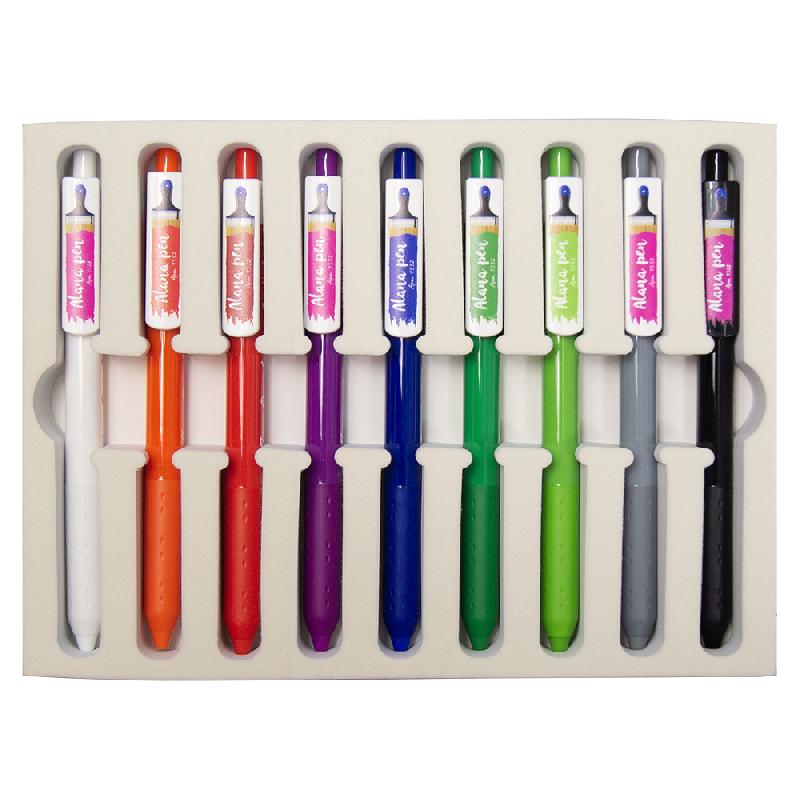 Набор шариковых ручек Print Sample №5  Alana Color (9 штук) в футляре