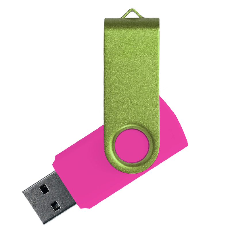 Флеш накопитель USB 2.0 Twister Сolor Mix 16GB, пластик Софт Тачметалл