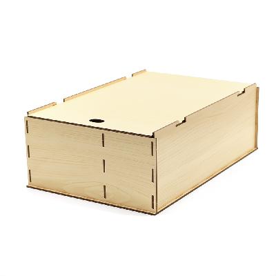 Подарочная коробка ламинированная из HDF 35,5*23,4*12,5 см ( 2 отделения)