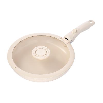 Сковорода с крышкой и съемной ручкой smart ceramic, D26 см