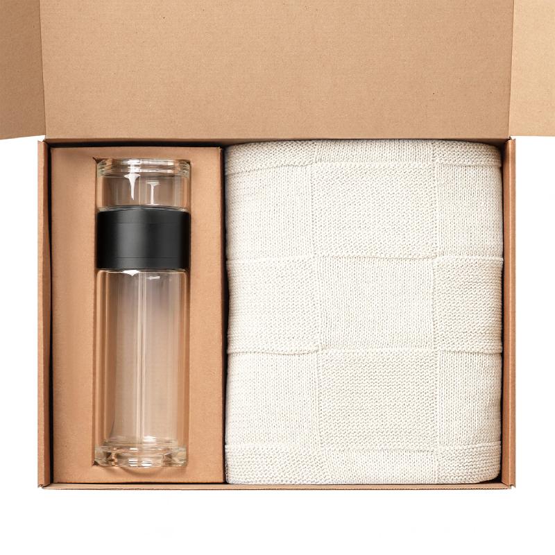 Подарочный набор Terso, Cella,  (плед, термобутылка)