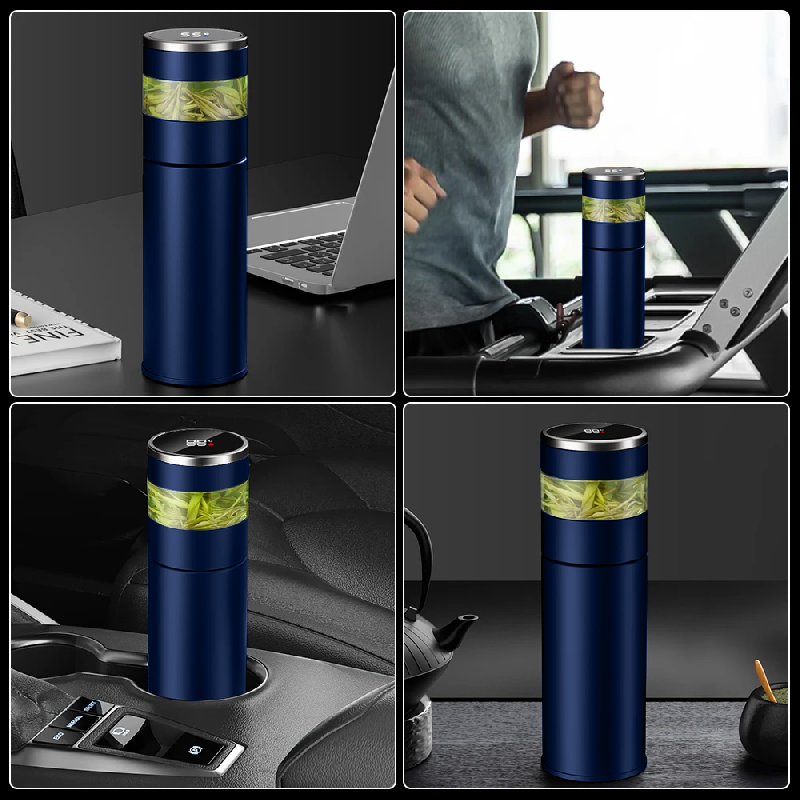 Термос стальной Gulfstream двухстеночный с вакуумной изоляцией 450 мл, крышка с дисплеем