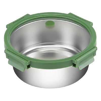 Контейнер стальной круглый click steel, 1,5 л