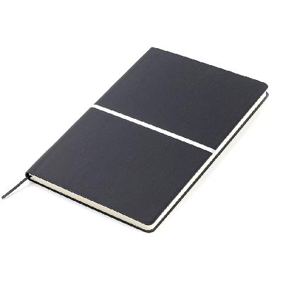 Ежедневник A5 недатированный Equator в мягком переплёте, чёрный с серебристым