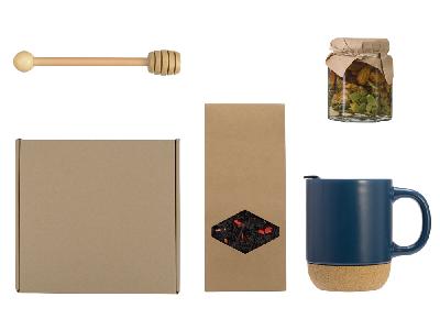 Подарочный набор с чаем, кружкой, медом и ложкой для меда