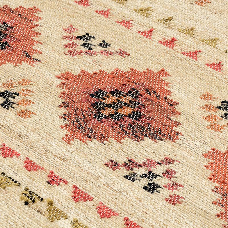 Ковер из джута и шерсти по мотивам башкирских орнаментов из коллекции cultural heritage, 120х180 см