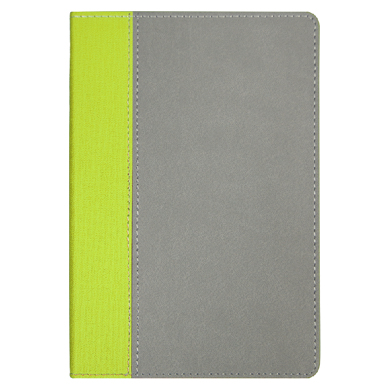 Ежедневник Flexy Viva Latte Sand Color A5,  с салатовым, недатированный, в гибкой обложке