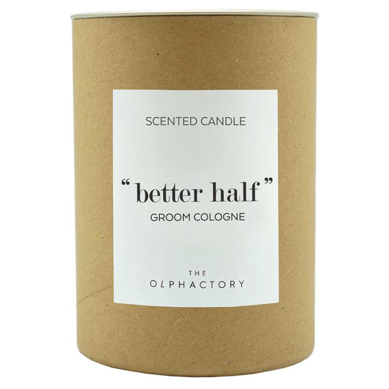 Свеча ароматическая the olphactory, better half, groom cologne, 40 ч