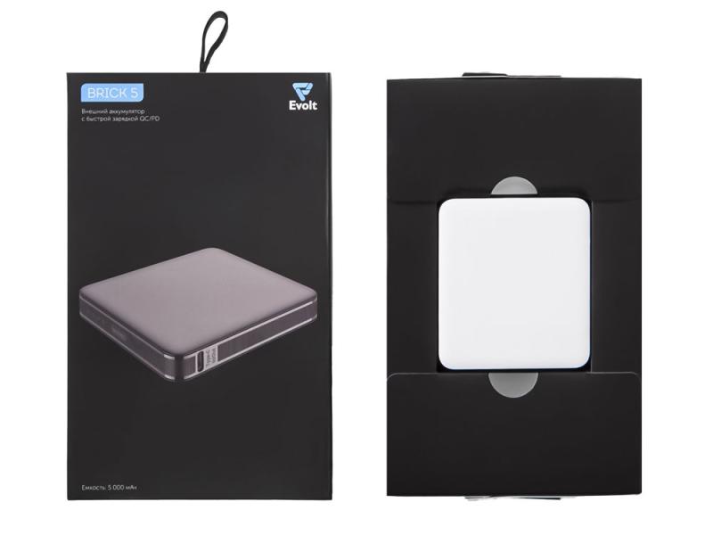 Внешний аккумулятор Brick 5 с быстрой зарядкой PD, 5000 мАч