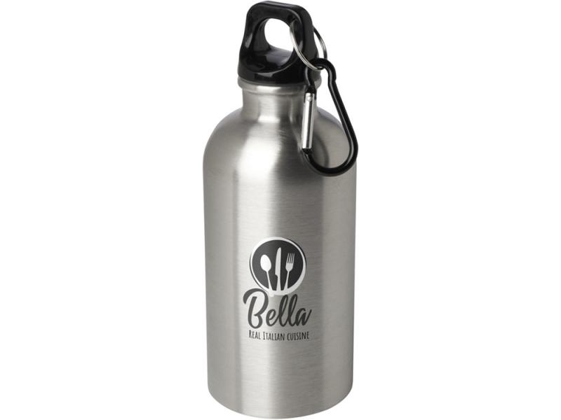 Одностенная бутылка для воды с карабином Oregon, 400 мл