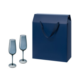 Подарочный набор 2 бокала для шампанского Toscana в большом подарочном пакете