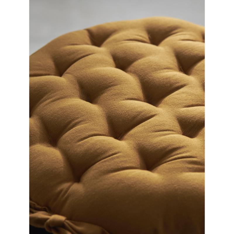 Подушка на стул круглая из хлопка  из коллекции essential, 35 см