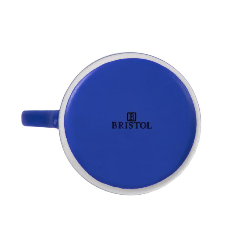 Чайная пара ICE CREAM, голубой с белым кантом, 200 мл, фарфор