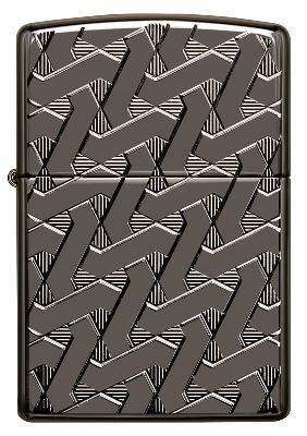 Зажигалка ZIPPO Armor® с покрытием High Polish Black Ice®, латунь, 38x13x57 мм