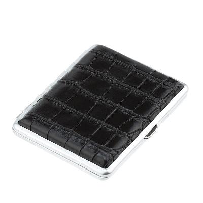 Портсигар SQuire, нержавеющая , искуственная кожа, 7,4х9,5х1,8 см