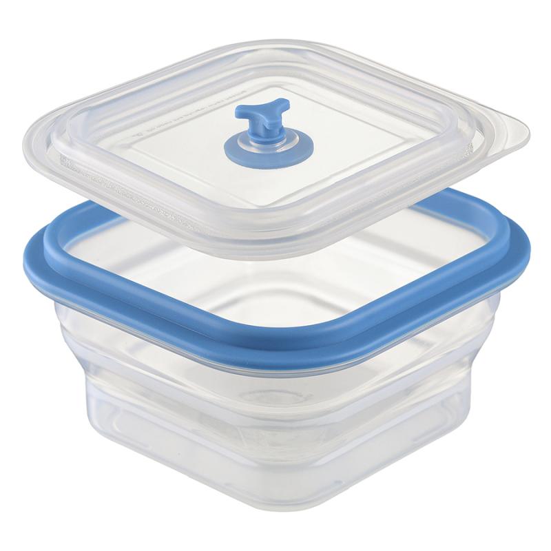 Контейнер для переноски и хранения силикон квадратный складной silikobox, 400 мл