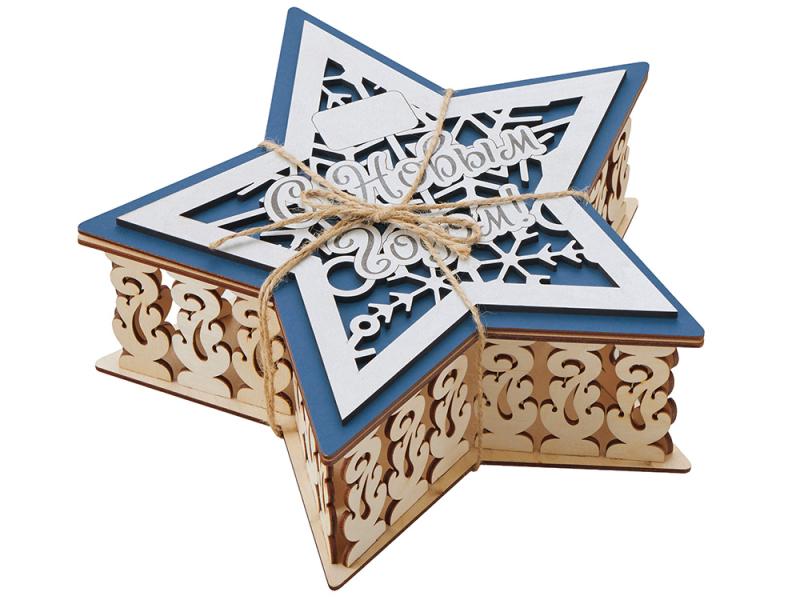 Шкатулка из фанеры в виде звезды Asteris