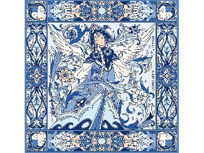 Платок Царевна-Лебедь 100% шелк