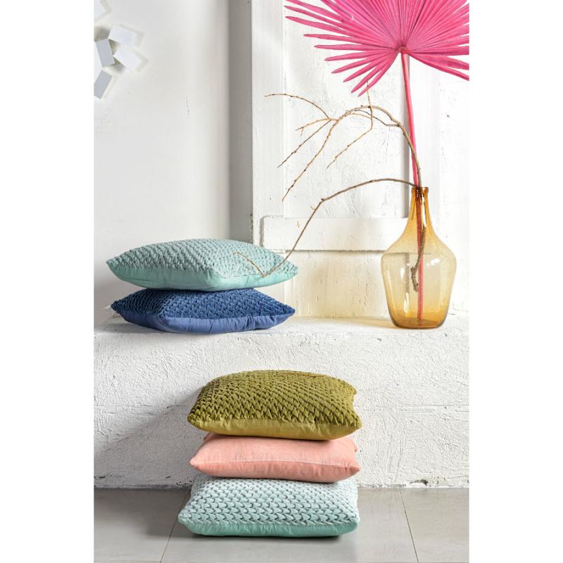 Подушка декоративная из хлопкового бархата  из коллекции essential, 45х45 см