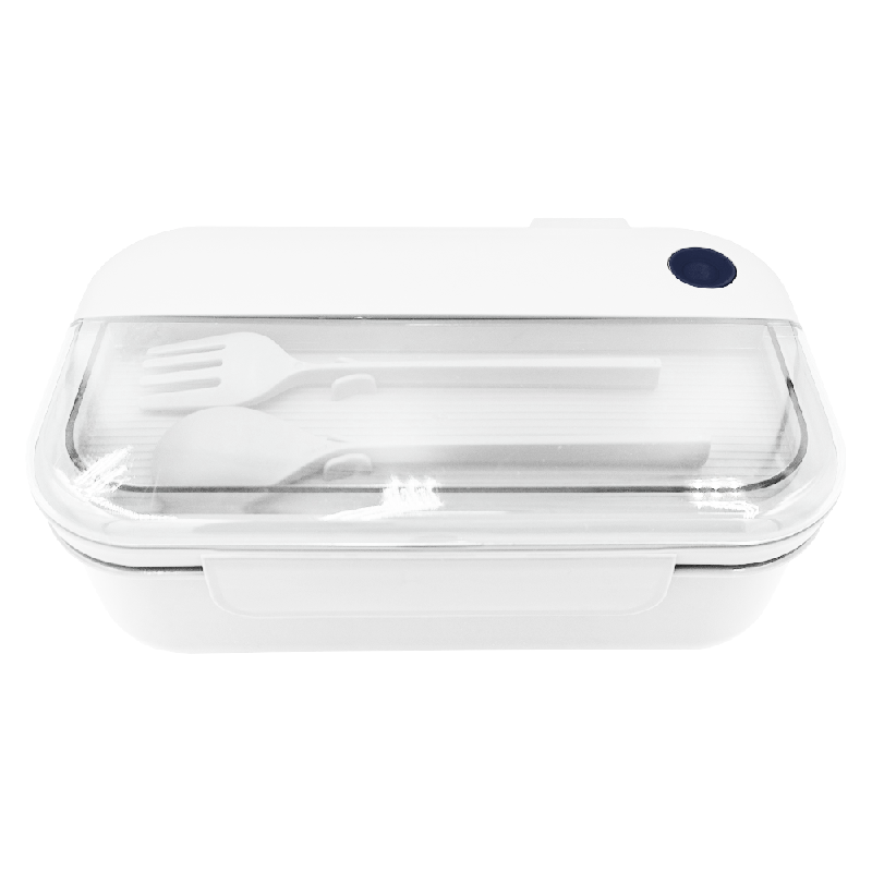 Герметичный контейнер для еды (ланч бокс) BON VOYAGE, пластиковый,  с синим элементом, 1100 мл.