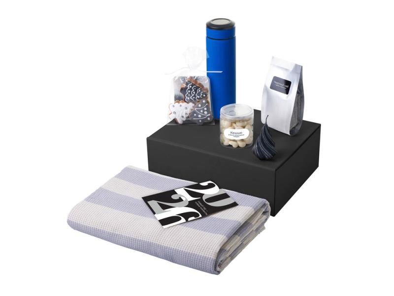 Подарочный набор Re:Warm с пледом, термосом и свечой