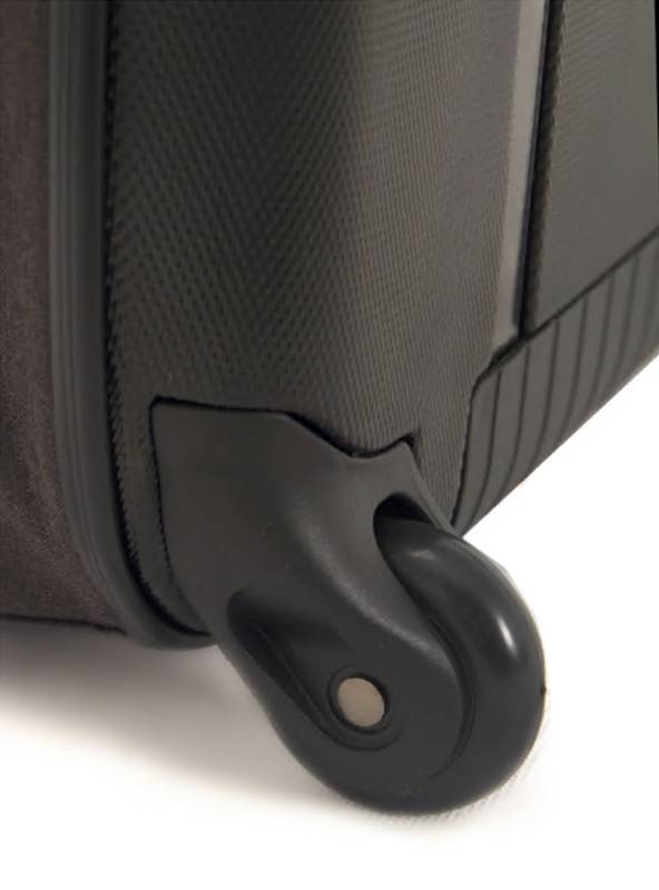 Чемодан складной Rollink Earth 55x40x20 см, 2 колеса, черный/синий