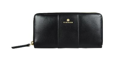 Кошелёк Cross Kelly Wall Black, кожа наппа, гладкая, 19,5 x 10,2 x 2 см