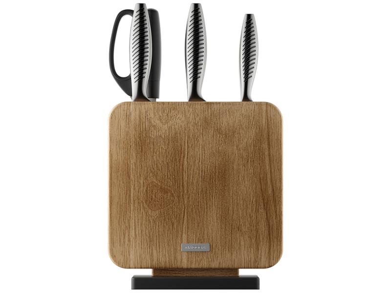Набор из 5 кухонных ножей, ножниц и блока для ножей VERA