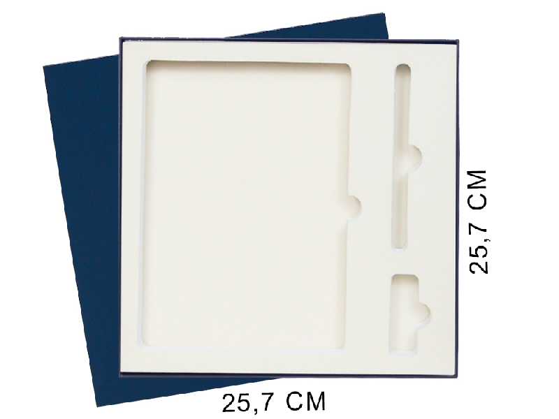 Коробка подарочная Solution Superior Linen под ежедневник, ручку и флешку, 25,7x25,7 см,  ложемент