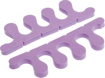 Разделители Dewal Beauty для пальцев фиолетовые, 13,3 x 4,2 x0,8 см 1 пар
