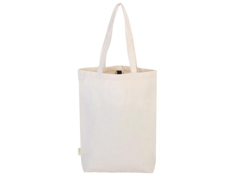 Сумка Fixy из переработанного хлопка 220 г/м2 с фиксирующей лентой