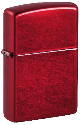 Зажигалка ZIPPO Classic с покрытием Candy Apple Red™, латунь, глянцевая, 38x13x57 мм
