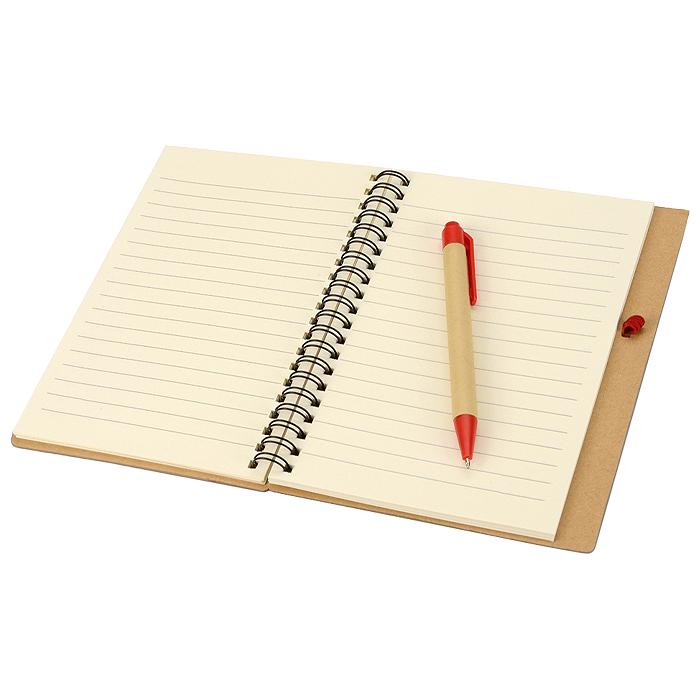 Блокнот B6 Easy Way, на пружине, в твердой обложке, c ручкой