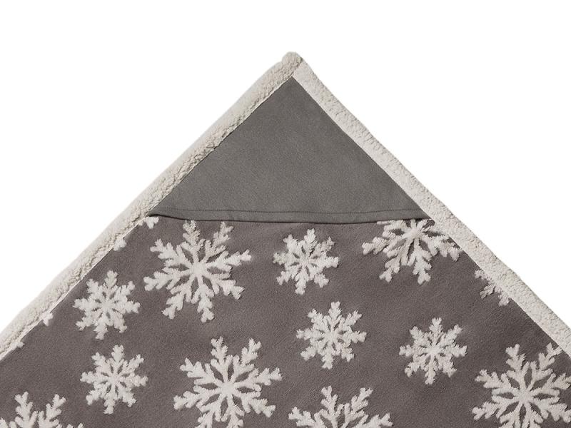 Плед Snowflake новогодний с капюшоном
