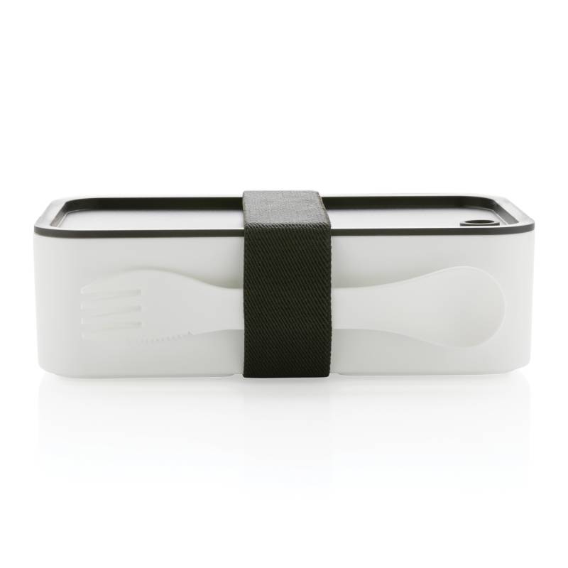 Ланч-бокс из переработанного полипропилена со столовым прибором (стандарт GRS)