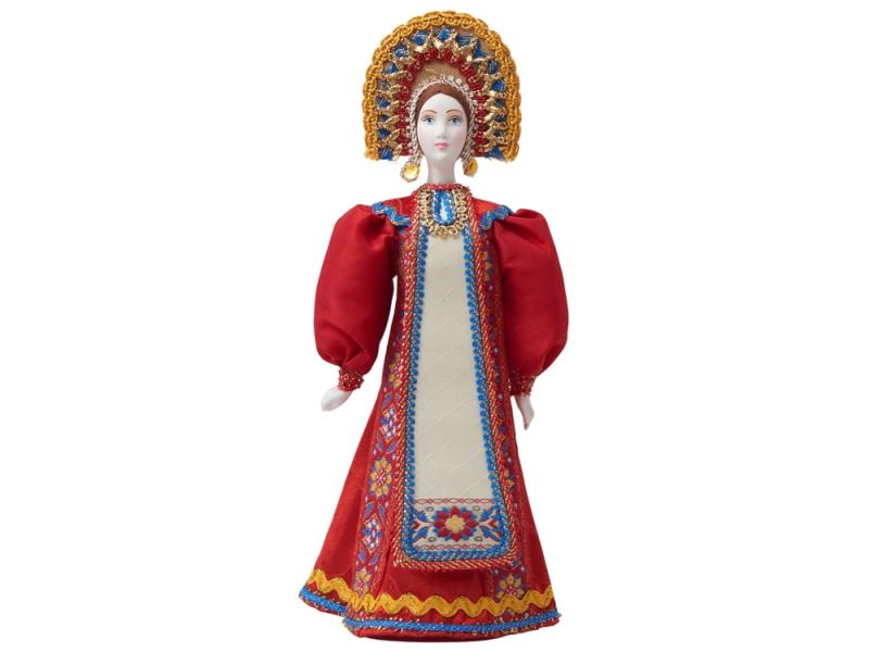 Подарочный набор: кукла фарфоровая, чай Малина с мятой