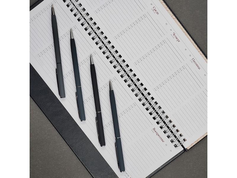 Ручка металлическая шариковая Palermo, софт-тач