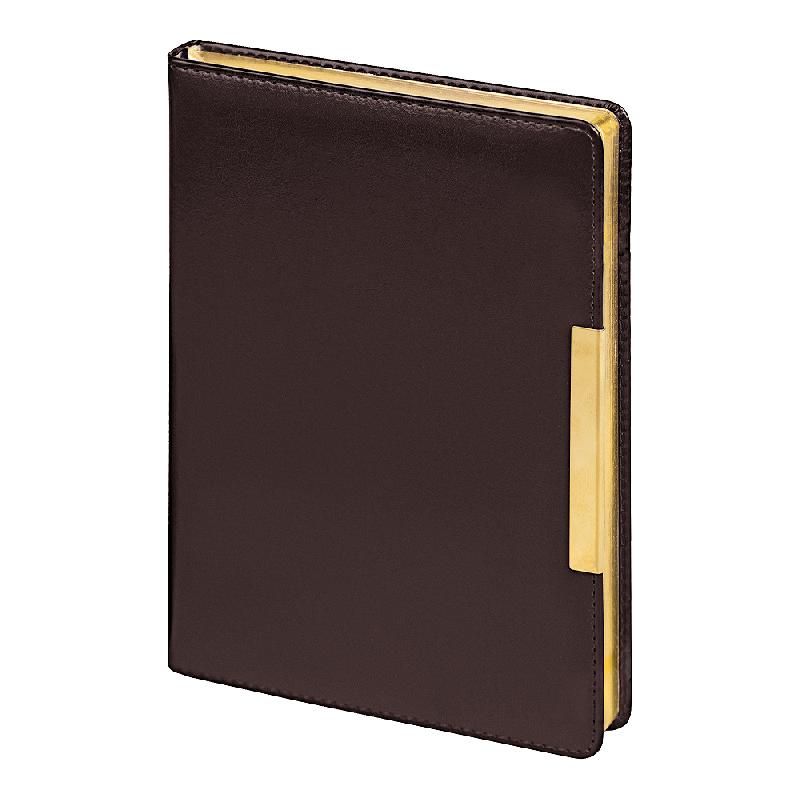 Ежедневник City Moderna Pristine А5,  с золотистым, недатированный, в твердой обложке с поролоном