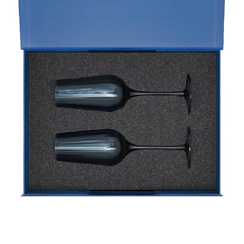 Подарочный набор 2 бокала для шампанского Toscana в синей коробке