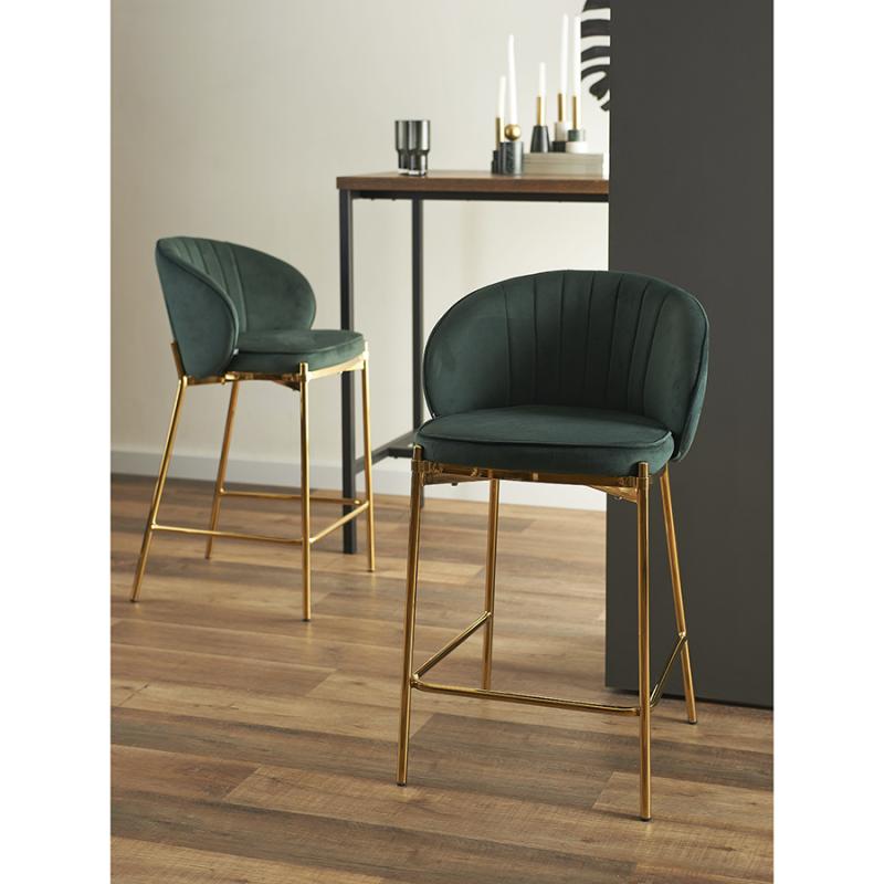 Стул полубарный coral, велюр