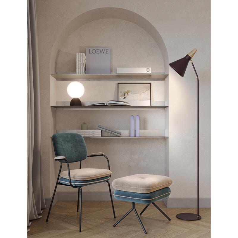 Стул с подлокотниками и контрастным кантом pea, велюр