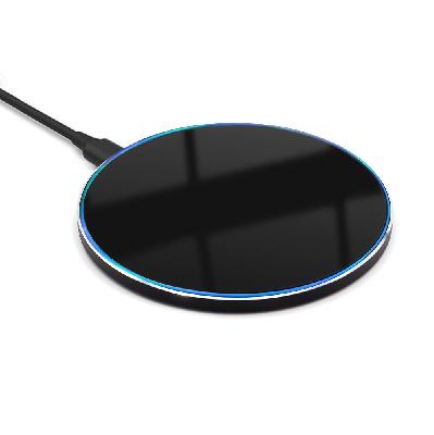 Беспроводное зарядное устройство Gravy с подсветкой и гравировкой 15W, черный