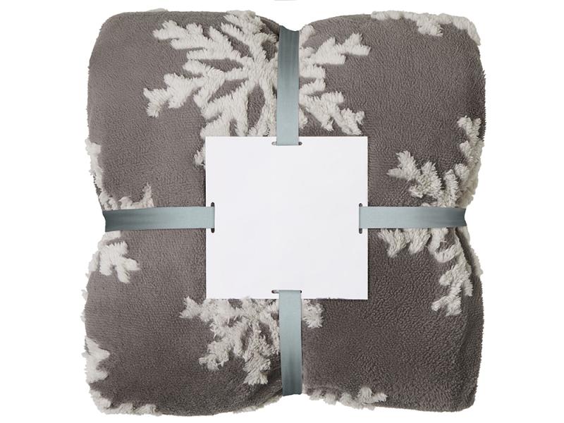 Плед Snowflake новогодний с капюшоном